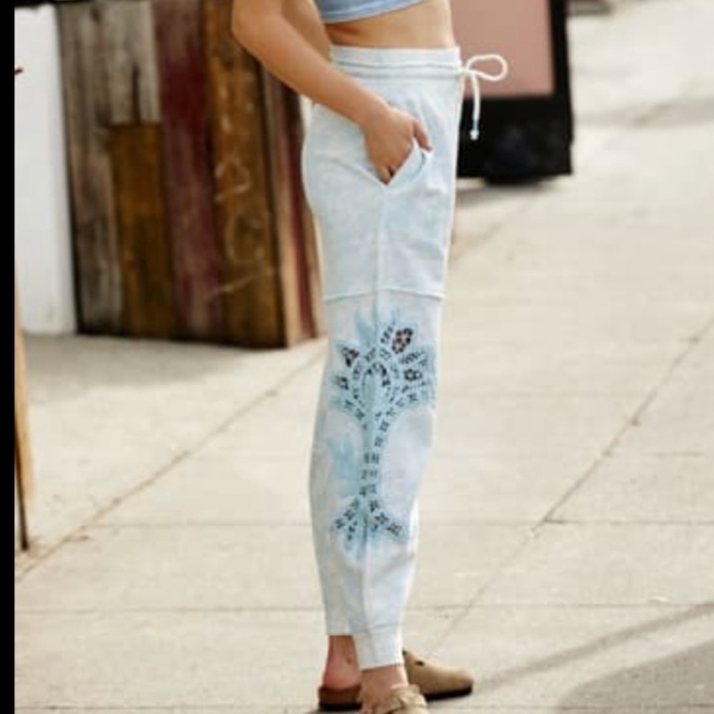Free People Sun and Done Lace Crochet Sweatpants - Picture 4 of 11
